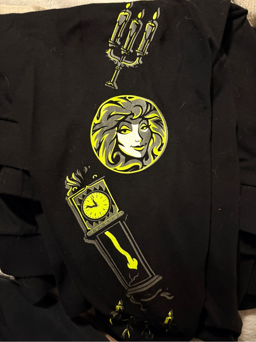 Disney Haunted Mansion Black Plus Capri Pants with Glow in the Dark